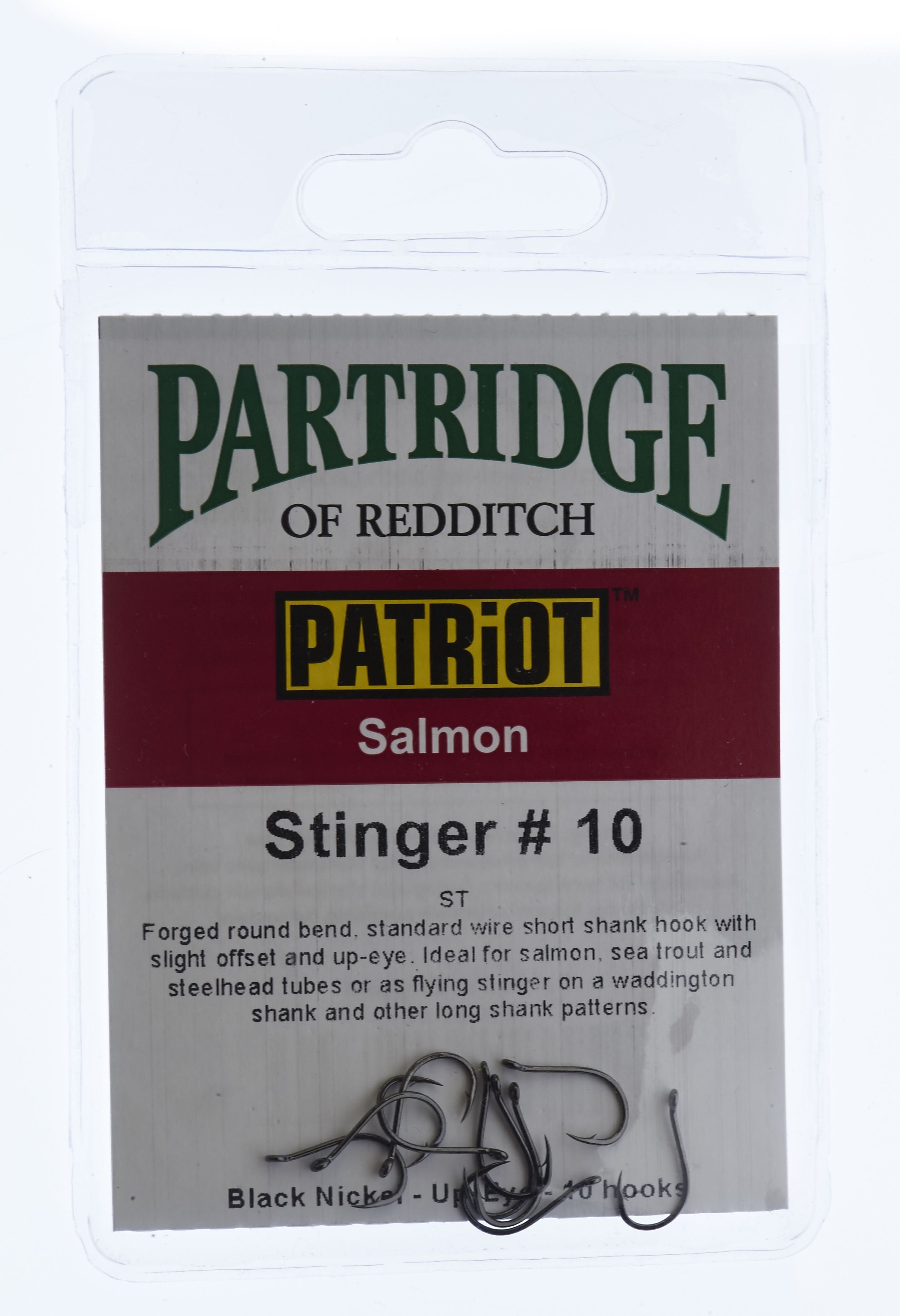 Partridge Patriot Stinger # 10 Tube fly Hook