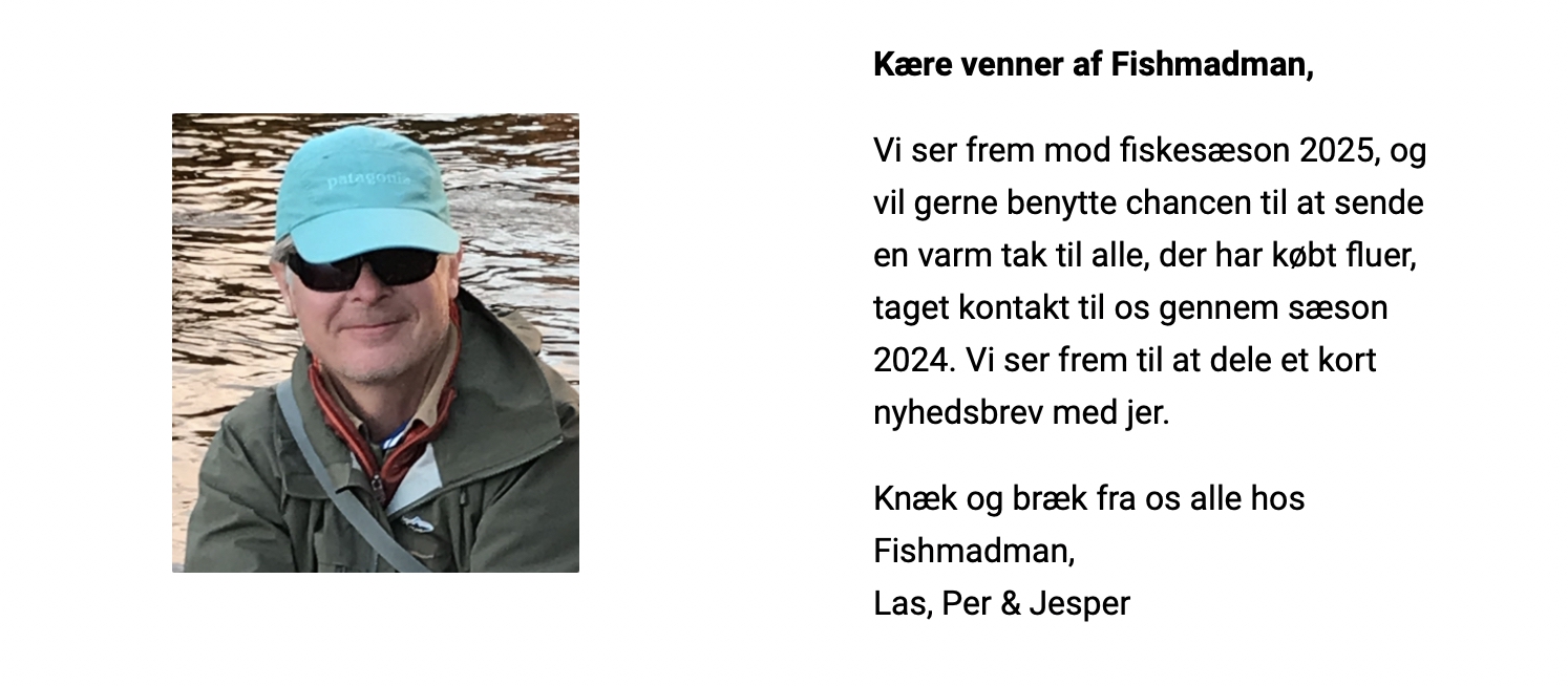 Nyhedsbrev Fishmadman 2024 december valg af farver til laksefluer